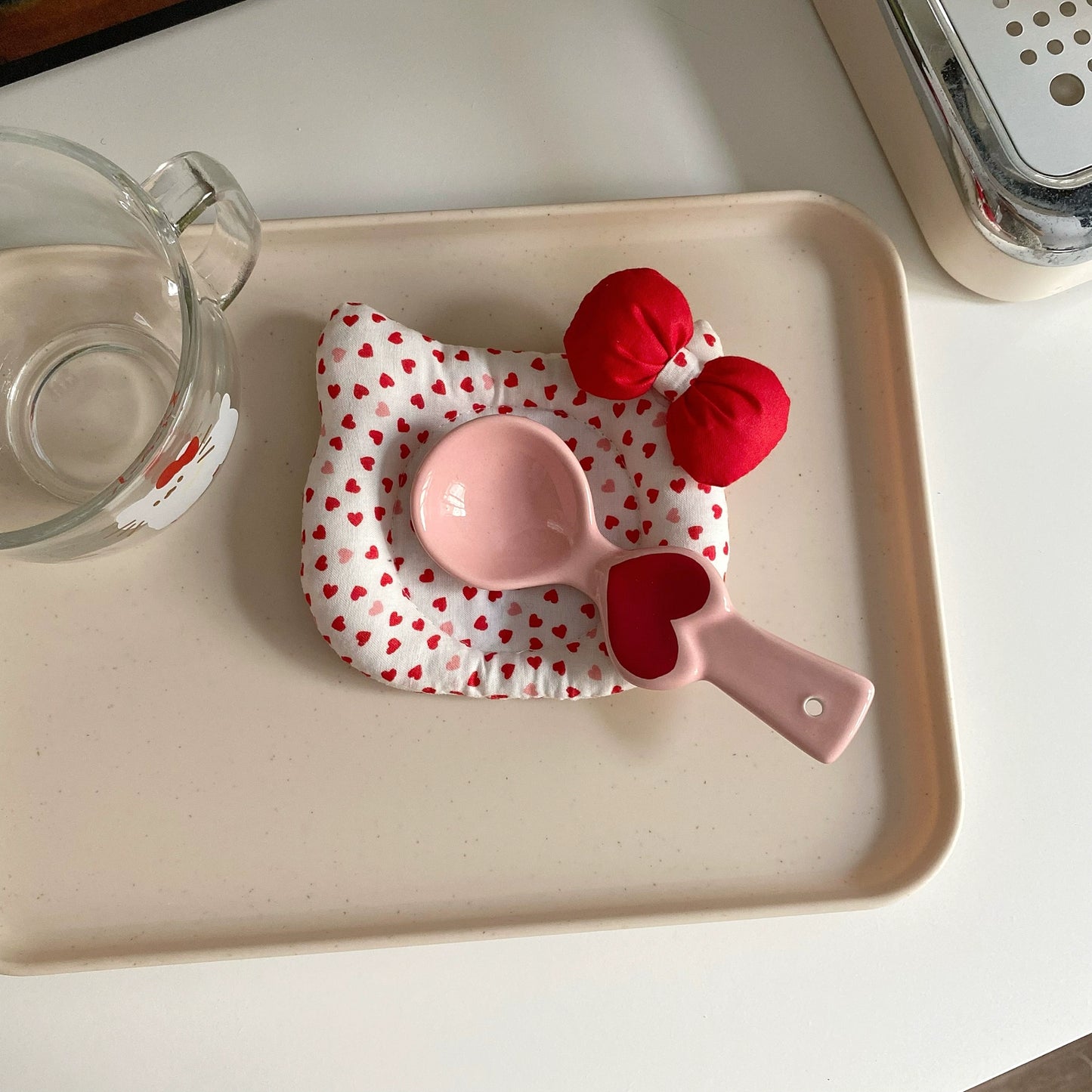 Hello Kitty Handmade Quilted Insulated Coasters Desktop Decoration