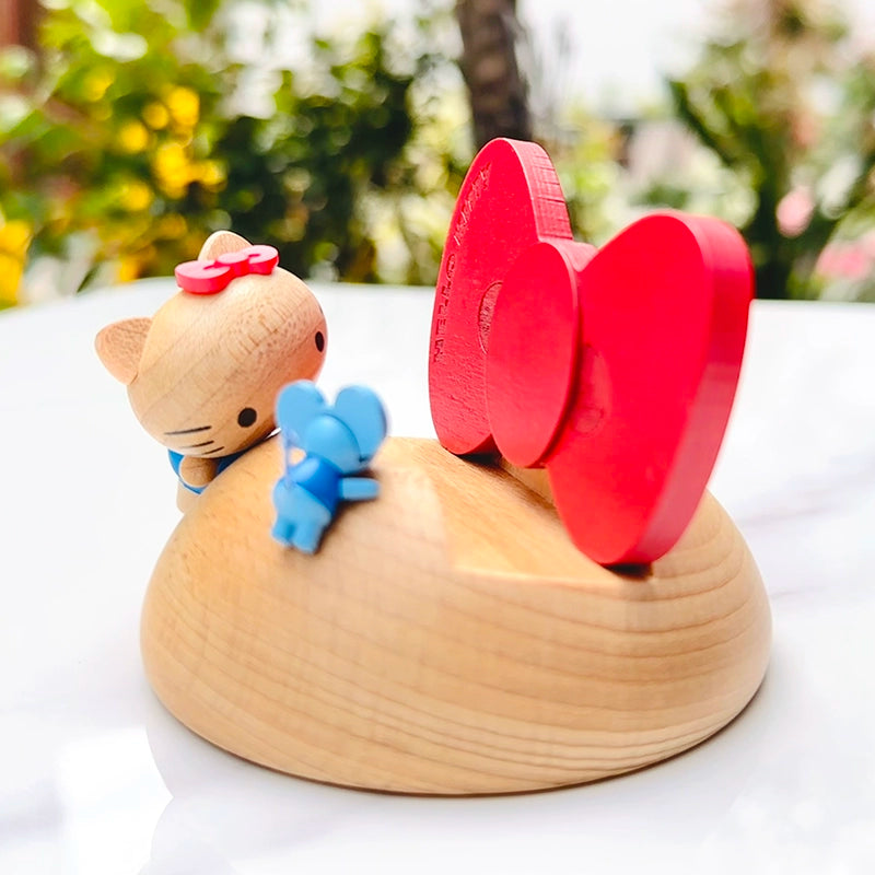 Jeancard Hello Kitty Solid Wood CellPhone Stand Holder Desktop Ornament