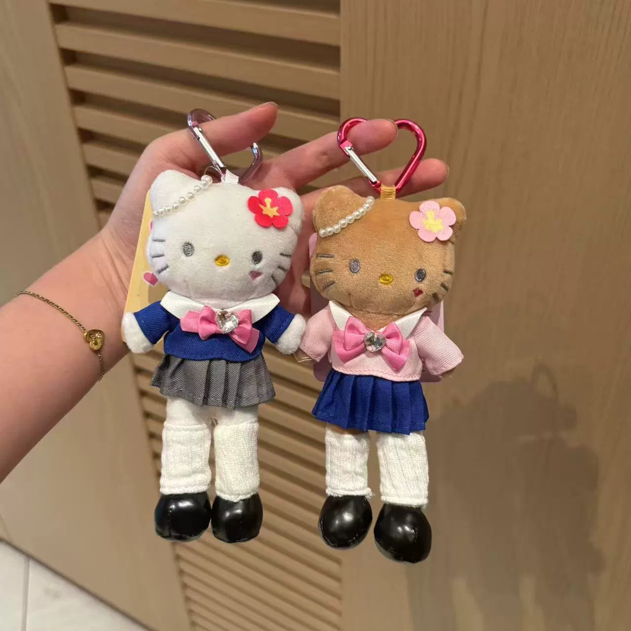 Hello Kitty Long Legs Uniform Dresses Plush Mascot Keychain
