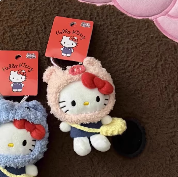 Hello Kitty Cap Accessories Series Plush Mascot Keychain