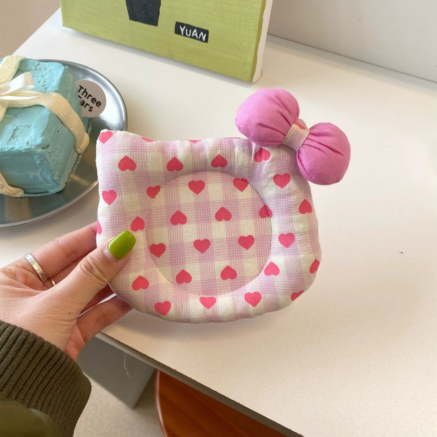 Hello Kitty Handmade Quilted Insulated Coasters Desktop Decoration