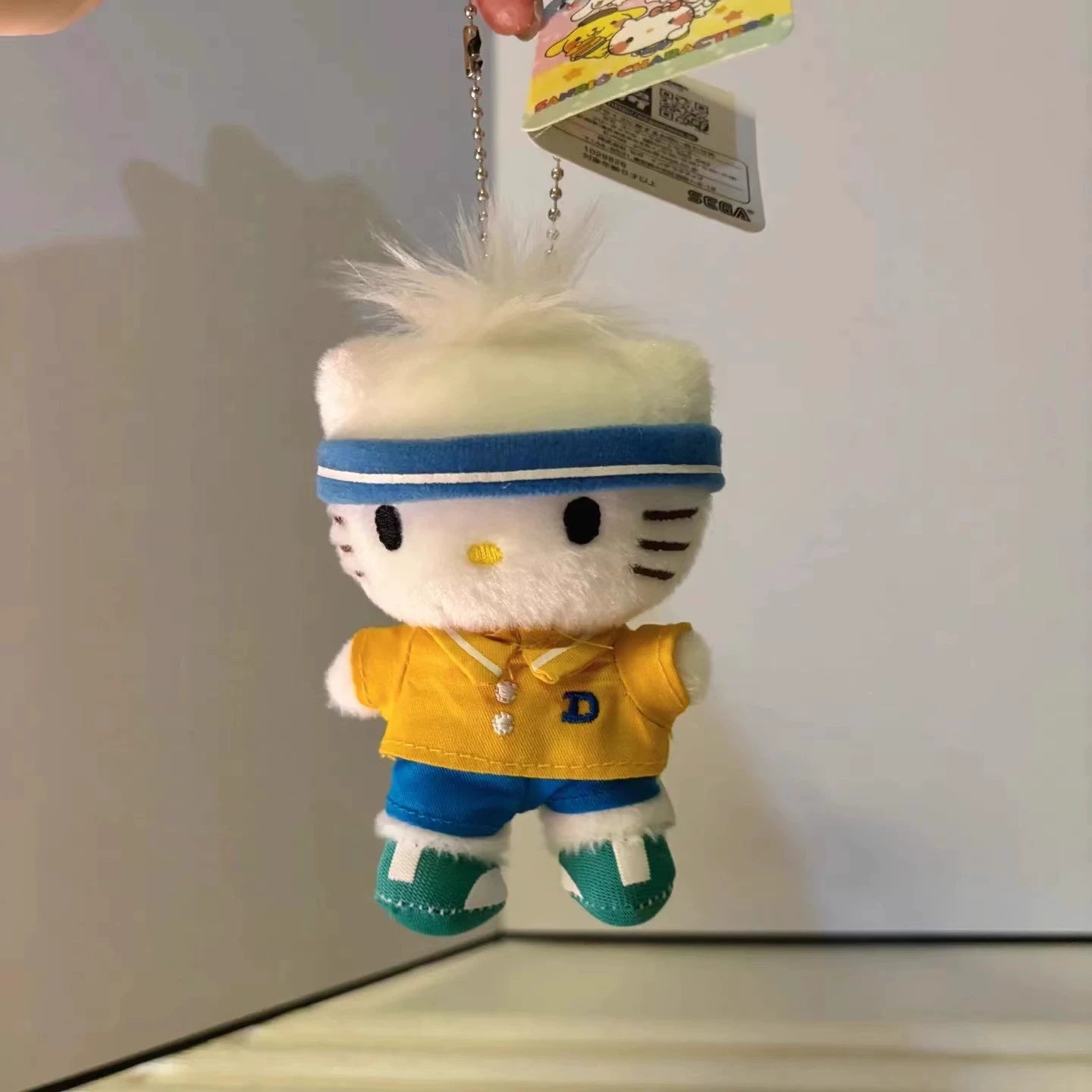 Hello Kitty Basball Sports Plush Mascot Keychain