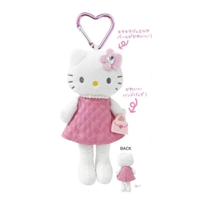 Hello Kitty Long Legs Uniform Dresses Plush Mascot Keychain