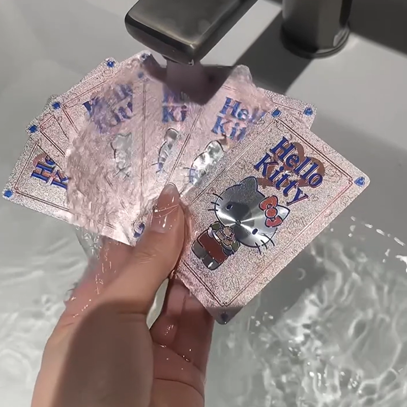 Hello Kitty Rose Gold PVC Waterproof Playing Card