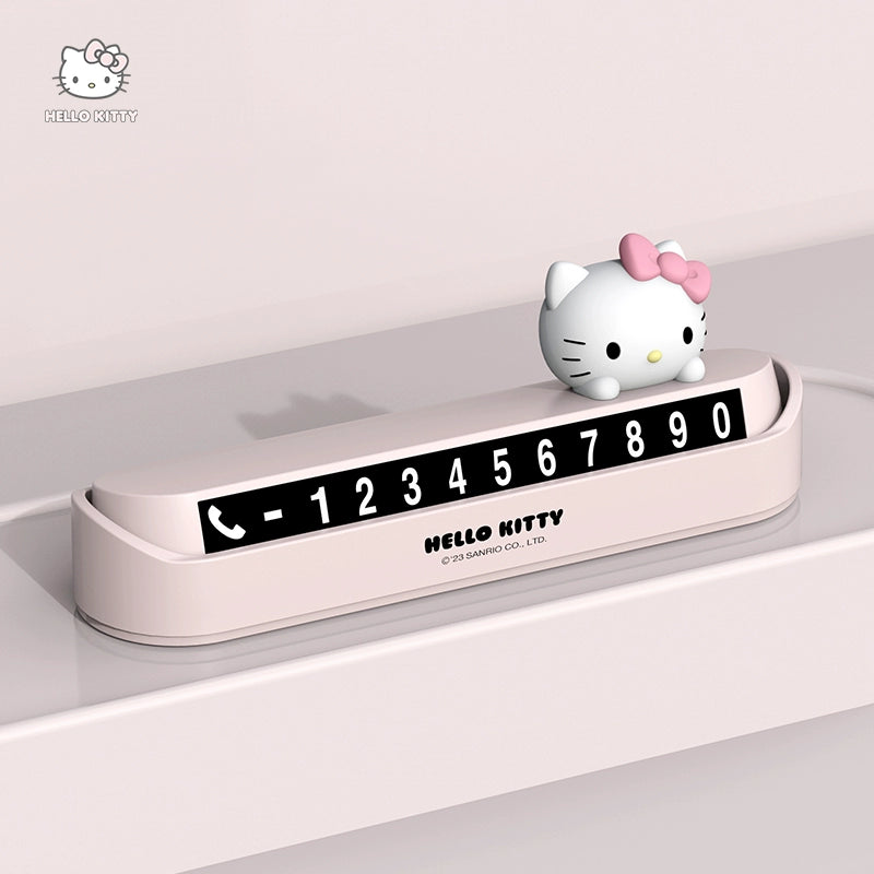 Hello Kitty Temporary Parking Phone Number Plate