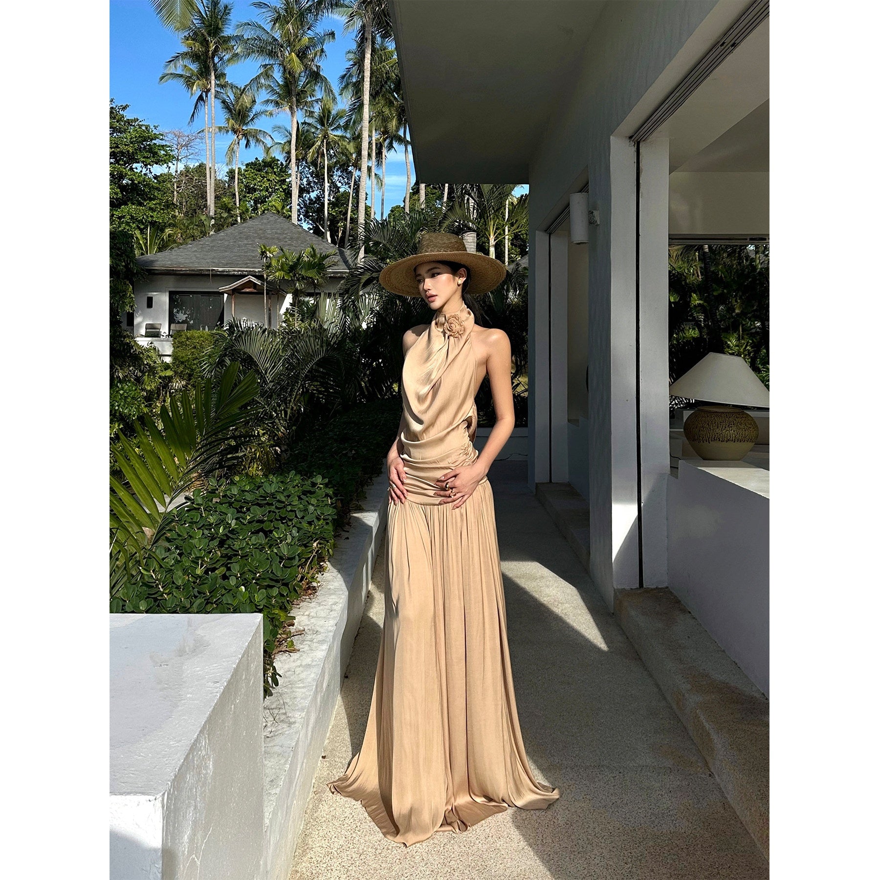 rovente_test_Elegant_Halter_Neck_Solid_Apricot_Sleeveless_Slim_A_Line_Party_Women_Maxi_Dresses_MISSTT
