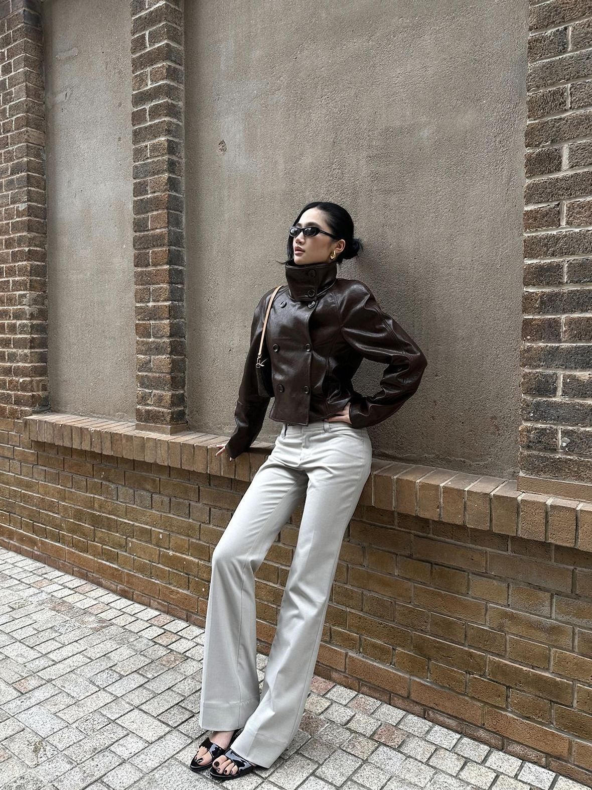 rovente Slim Low Rise Pockets Casual Straight Woven Women Daily Stone Staight Pants