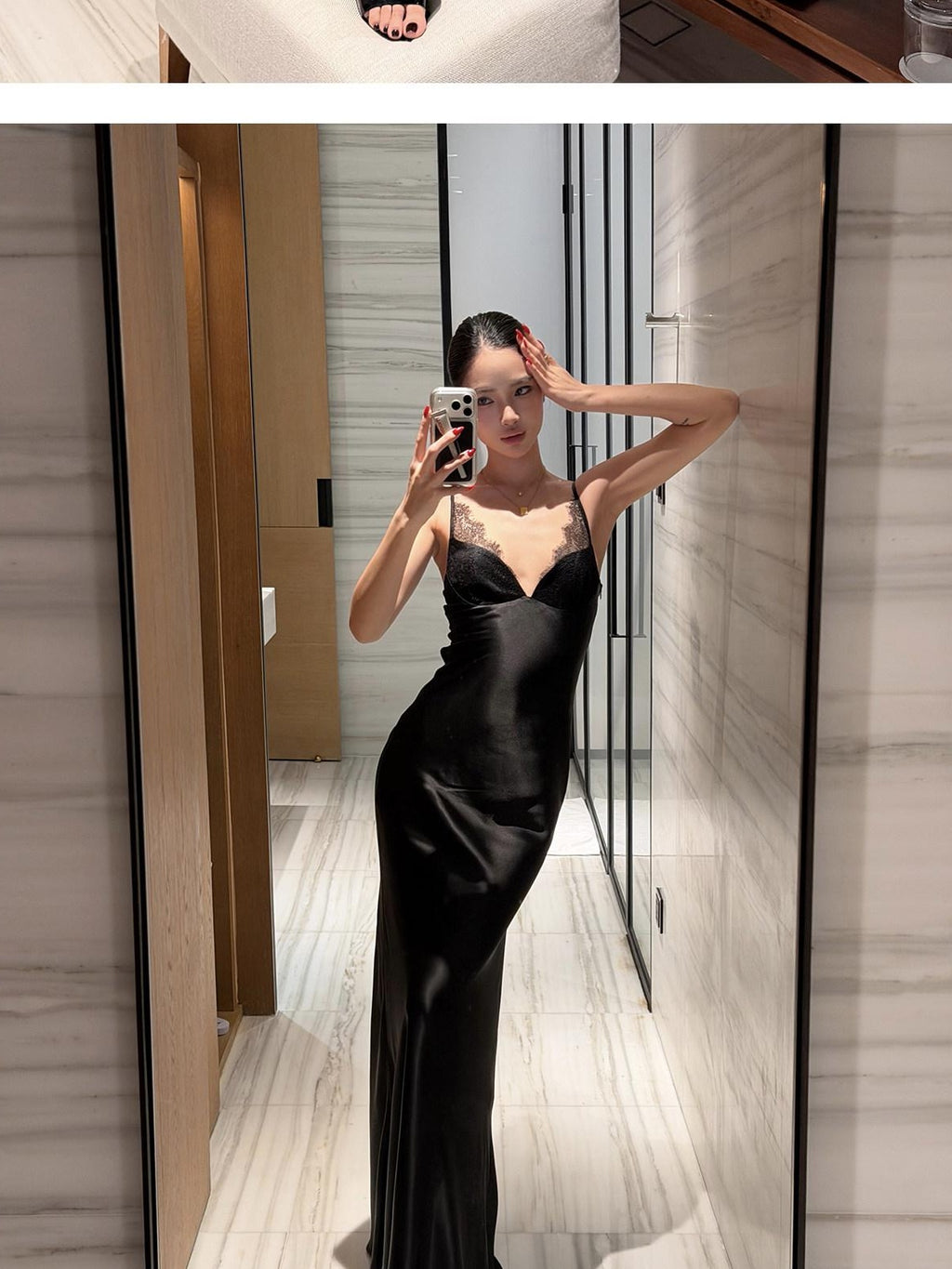 rovente test Elegant Lace V-neck Spaghetti Strap Bodycon Zipper Black Wedding Maxi Dresses