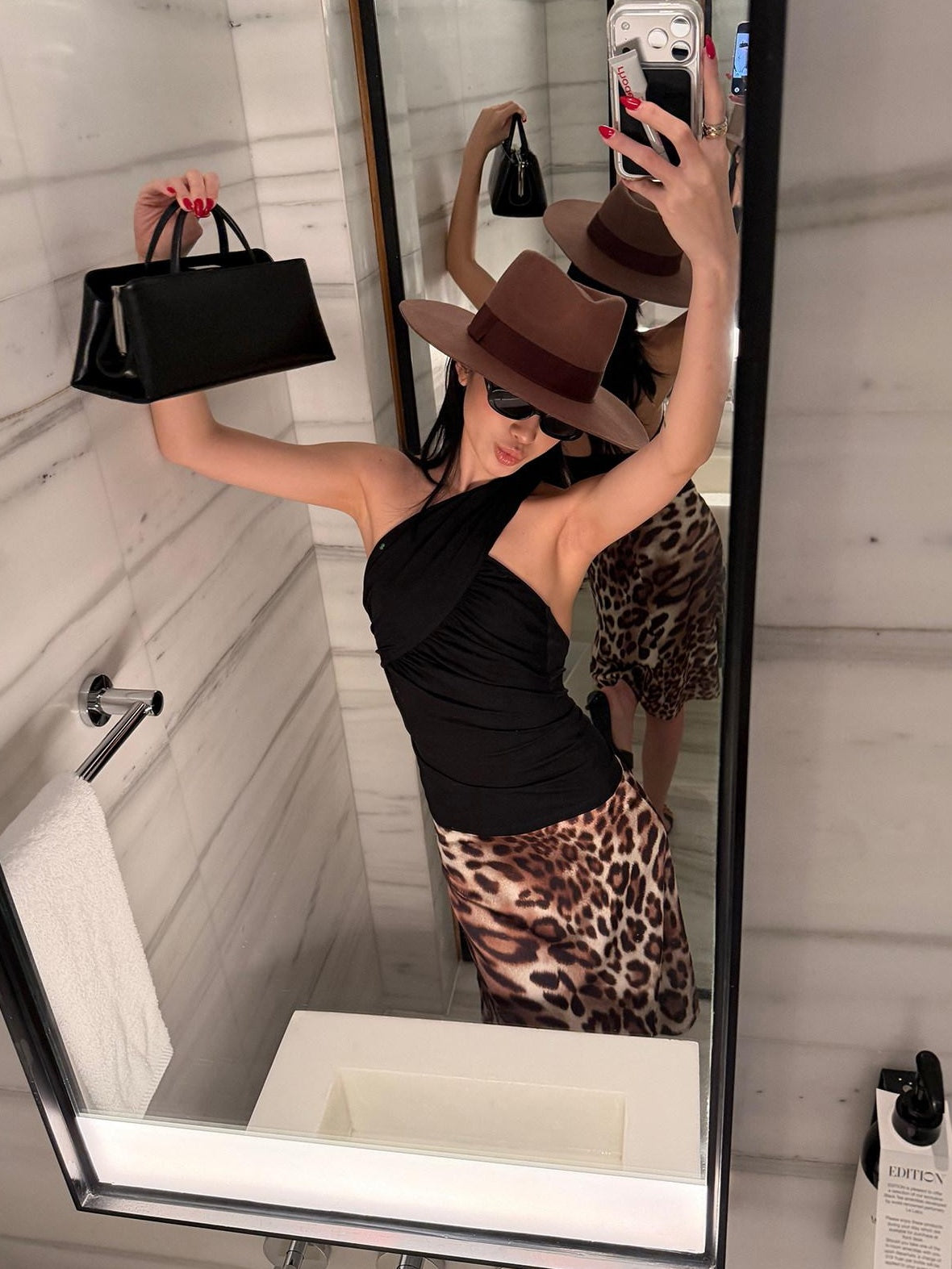 rovente Leopard Print Lined Bodycon Low Waist Zipper Polyester Woven Casual Midi Skits