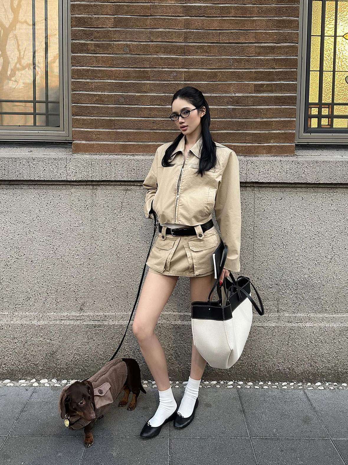 rovente Cotton Slim Fit Zipper Casual Cropped Khaki Longsleeve Women Copped Jackets