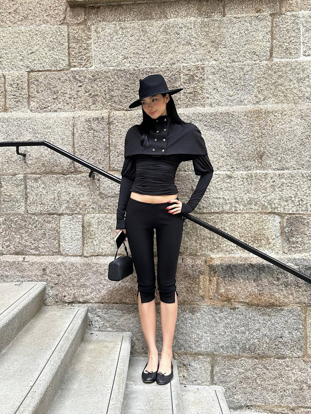 rovente Elegant Stand Collar Short Solid Polyester Women Banquet Long Sleeve T-Shits
