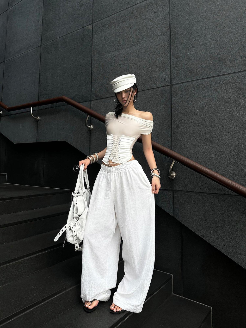 rovente Sexy Slim Tie Front Cropped White Bardot Top Women Travel Off Shoulde Cop Tops