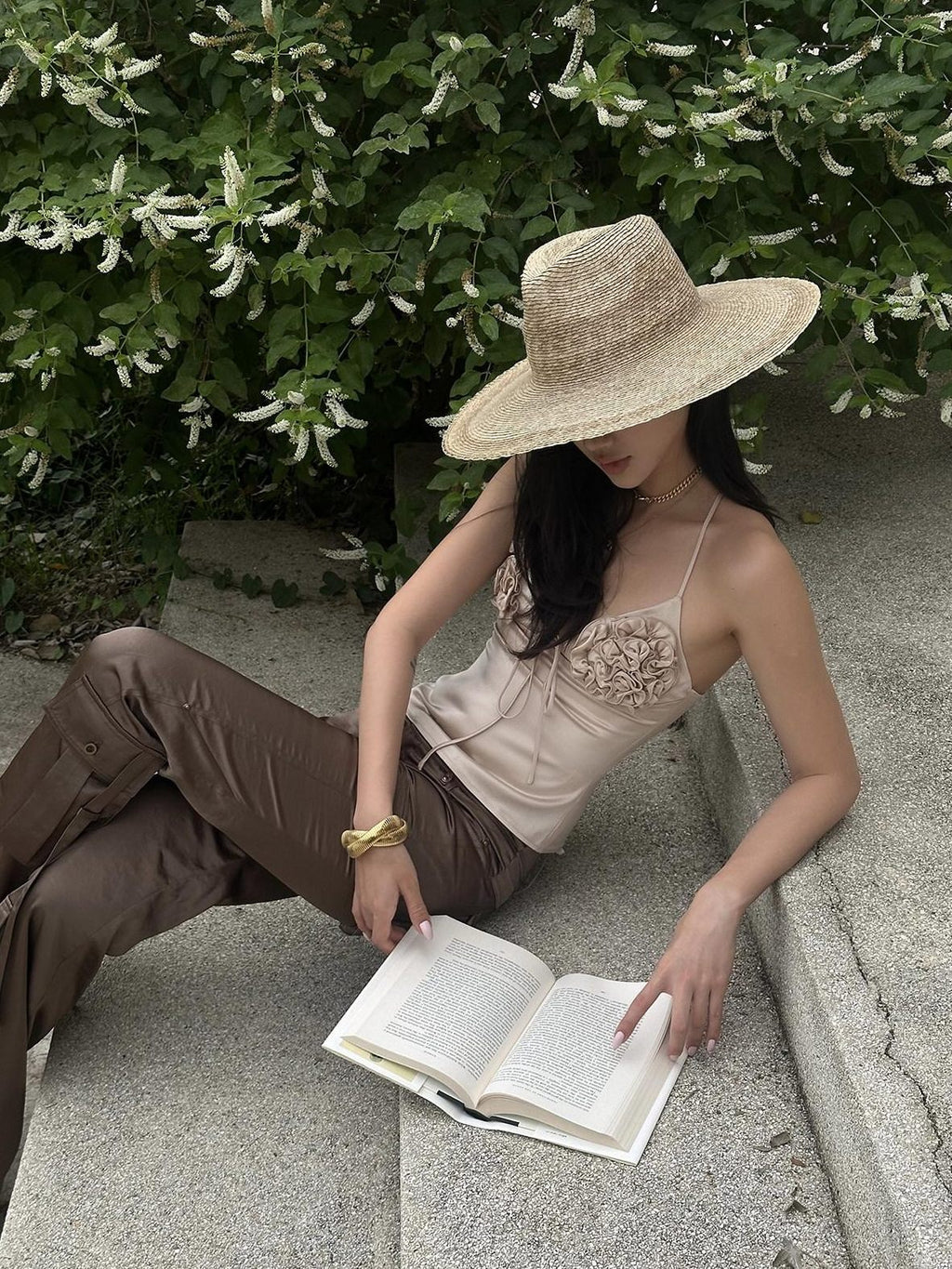 rovente Silky Acetate Slim Fit Original Design Short Solid Almond Camisoles