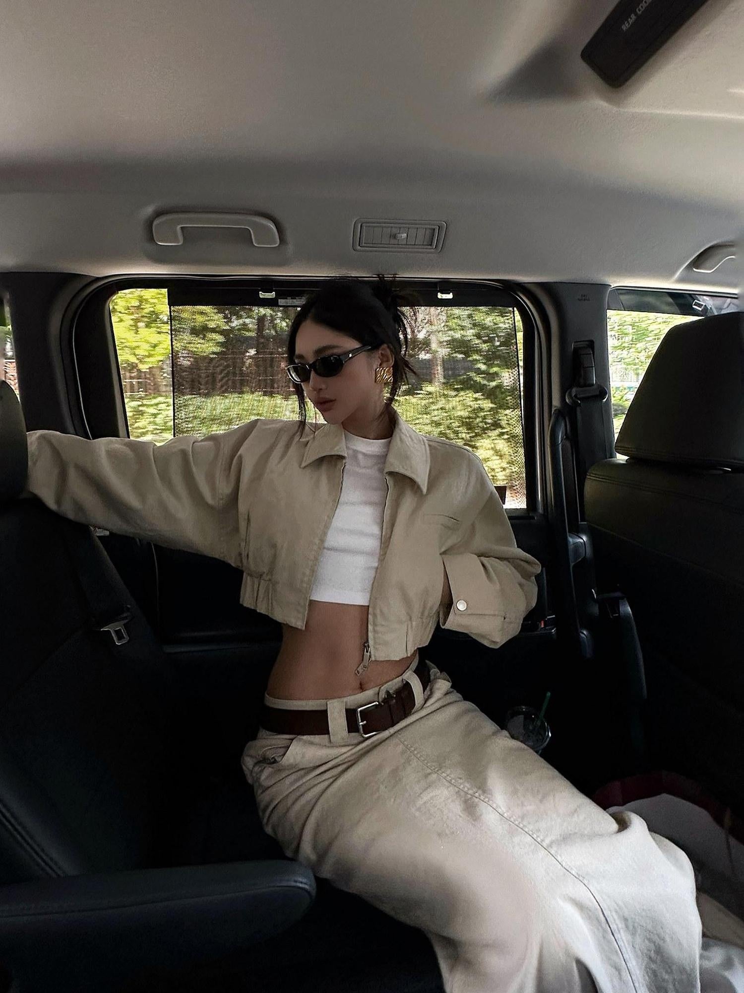 rovente Sexy Slim Fit White Cotton Cropped Short Sleeve Women Basic Cop Tops