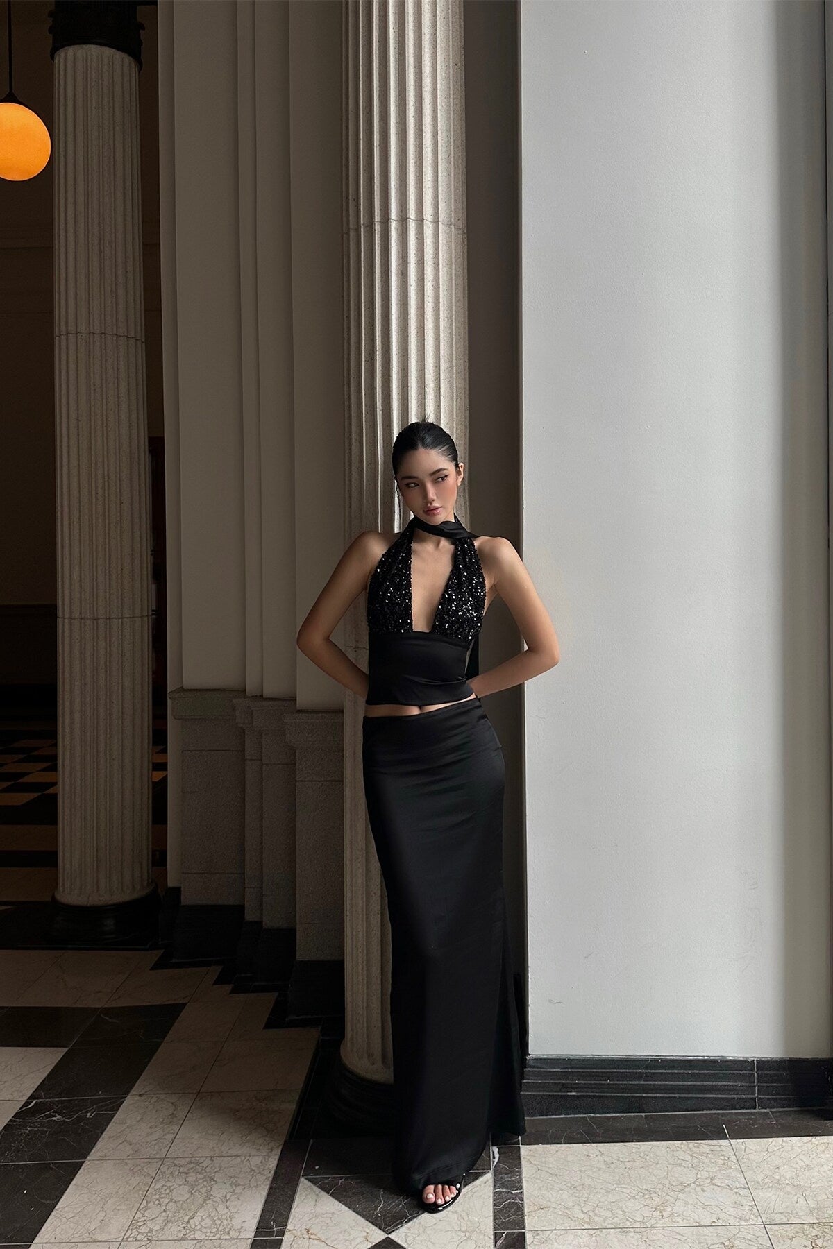 rovente_Low_Waist_Acetate_Blend_Stretch_Straight_Long_Solid_Black_Office_Maxi_Skits_MISSTT