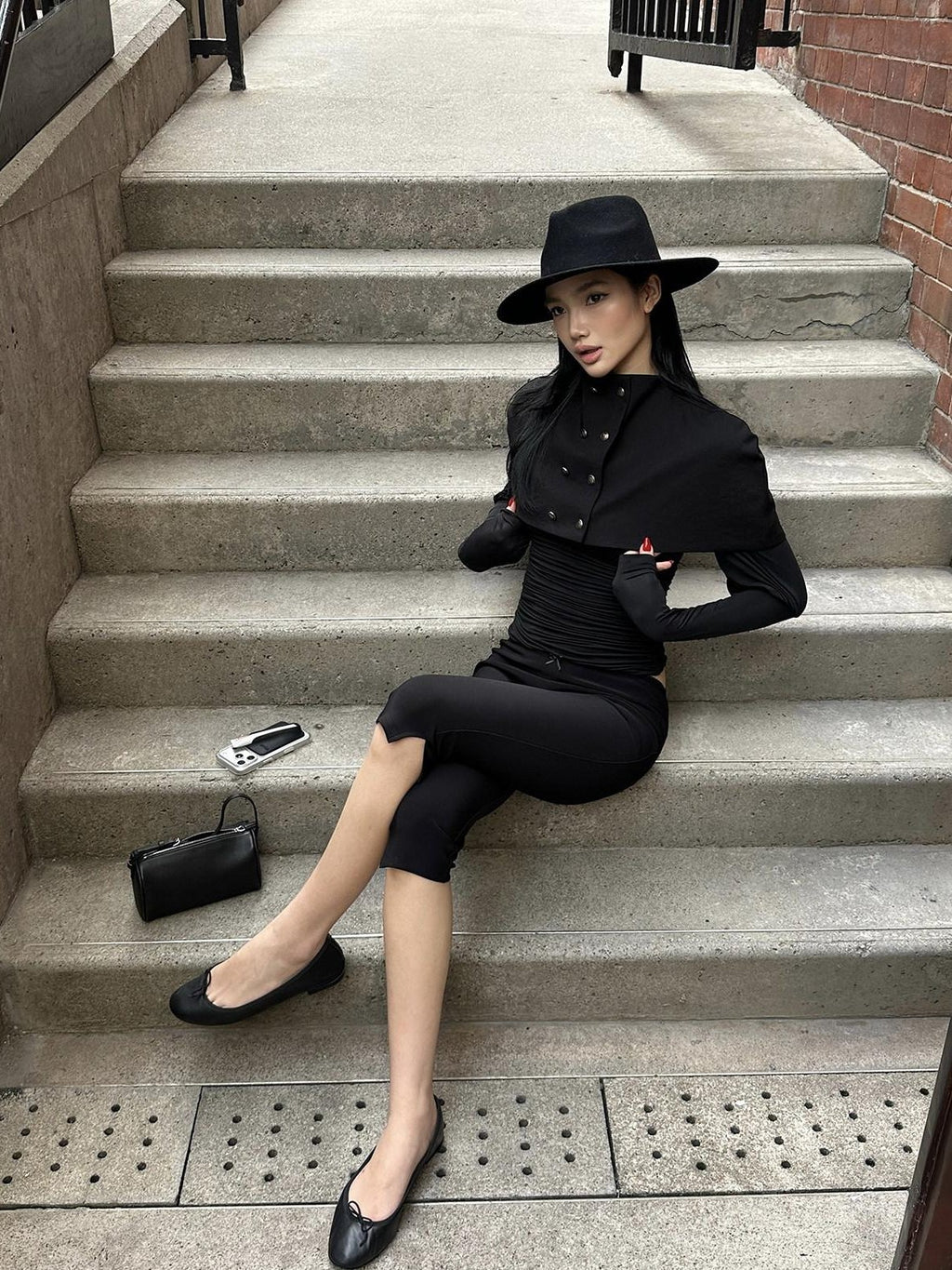 rovente Elegant Stand Collar Short Solid Polyester Women Banquet Long Sleeve T-Shits