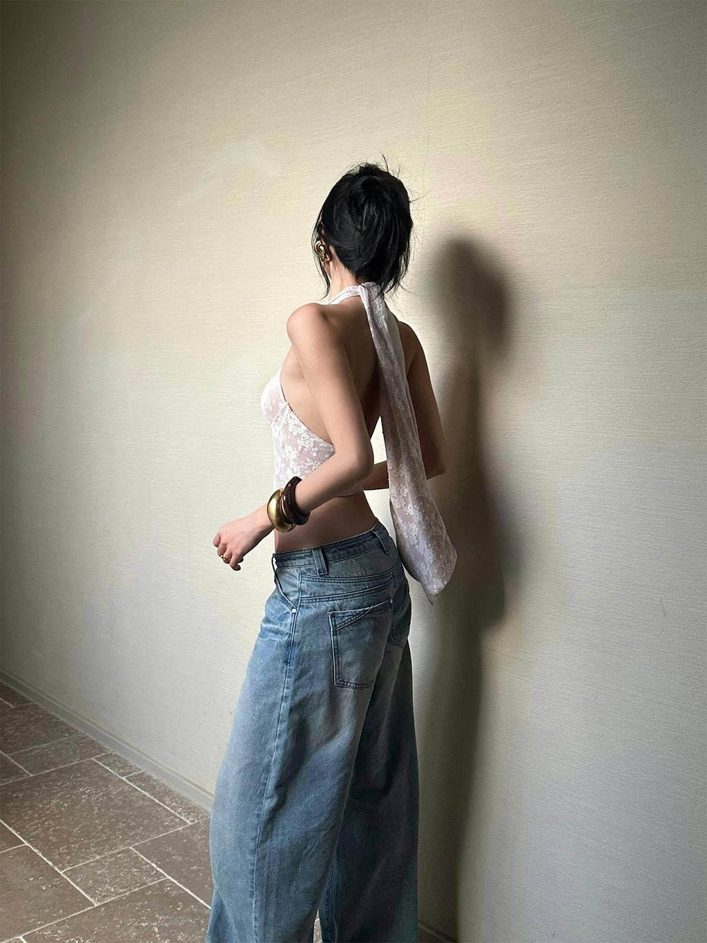 rovente Padded Slim Fit Stretch Everyday White Camisole Women Halte Cop Tops