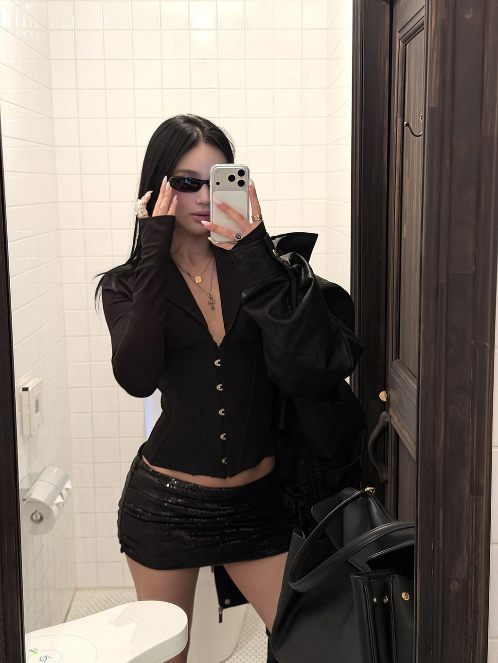 rovente Sexy Sequin Mid Waist Bodycon Pencil Skirt Women Daily Wear Black Mini Skits