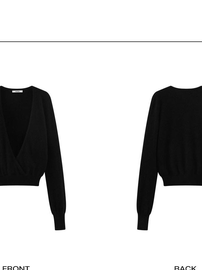 rovente Soft Viscose Blend Casual Oversized V-neck Women Everyday Pullover Knitwea