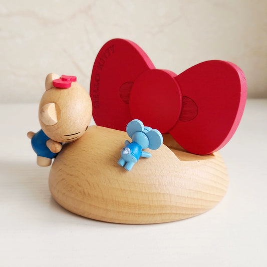 Jeancard Hello Kitty Solid Wood CellPhone Stand Holder Desktop Ornament