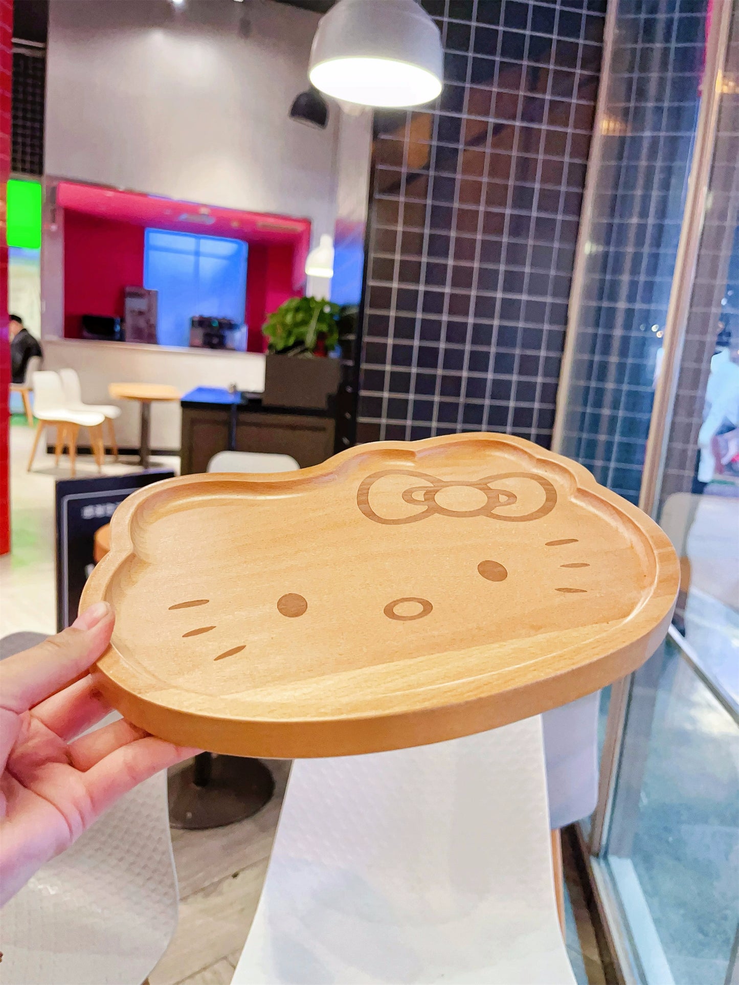 Hello Kitty Solid Wood Cute Serving Tray