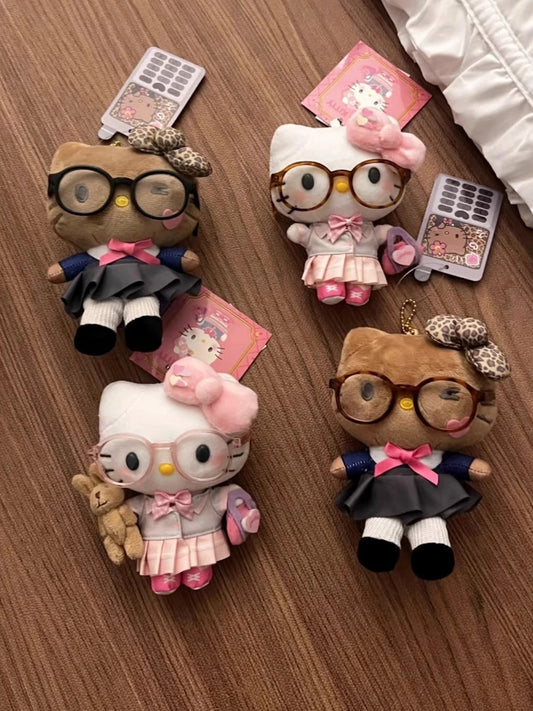 Hello Kitty JK Uniform Y2K Plush Mascot Keychain