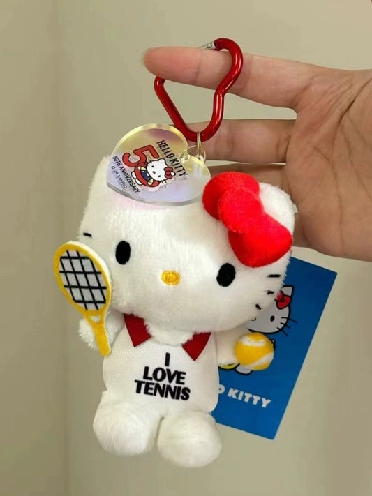 Hello Kitty Basball Sports Plush Mascot Keychain