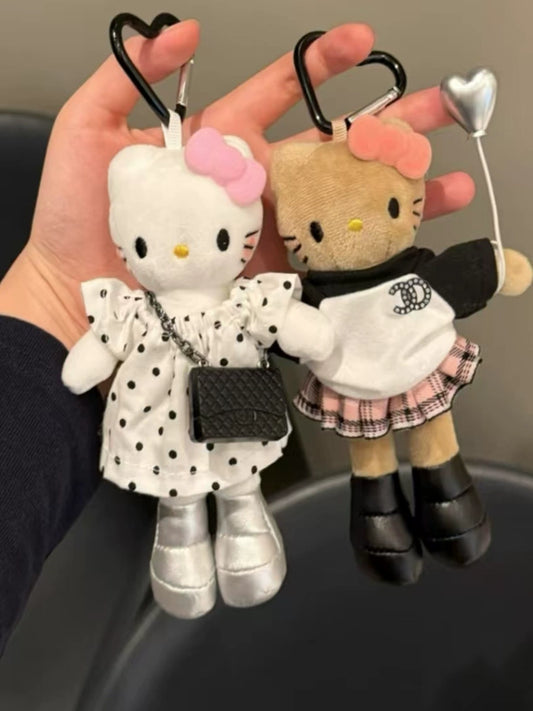Hello Kitty Dress Up Long Legs Plush Mascot Keychain