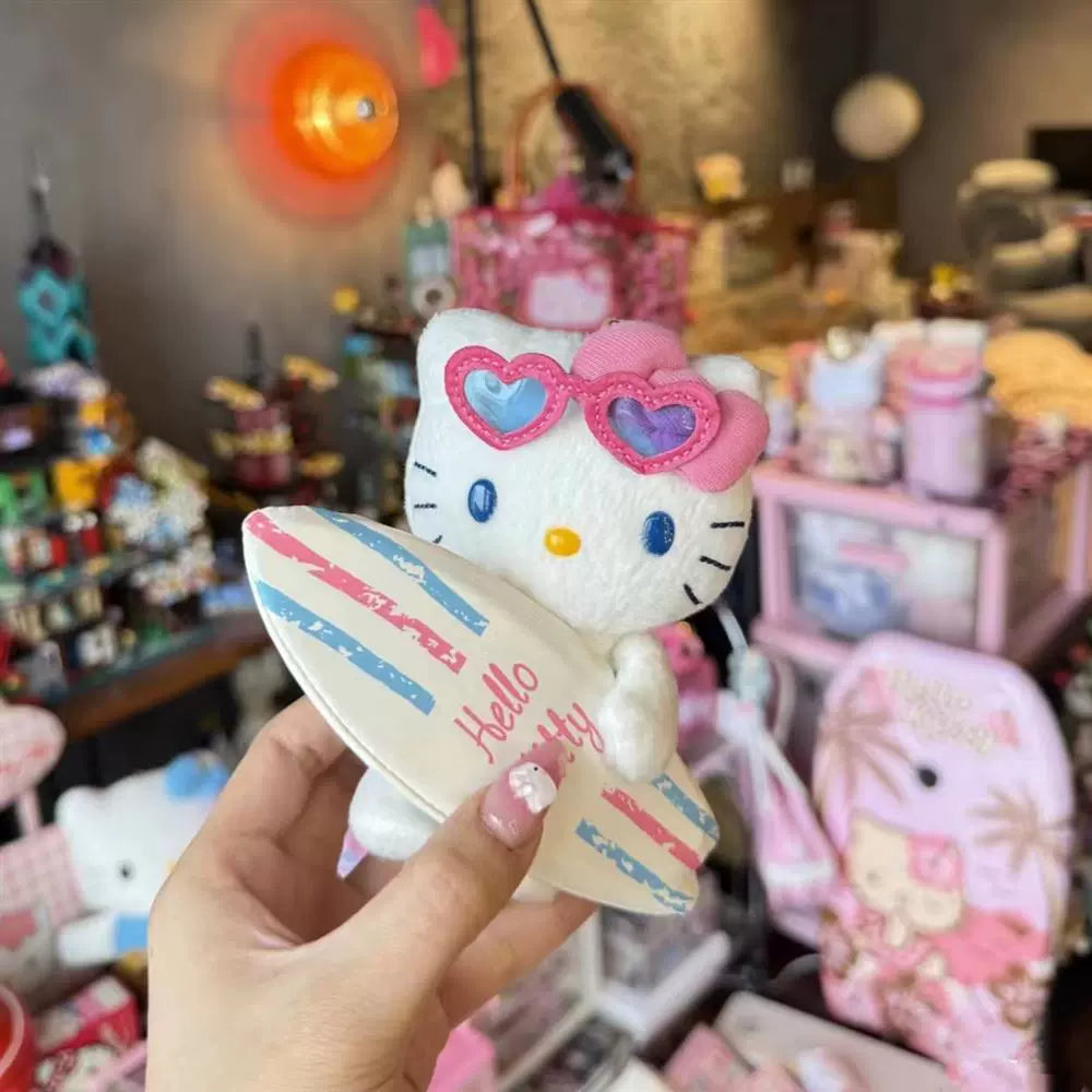 Hello Kitty Surfboard Plush Mascot Keychain