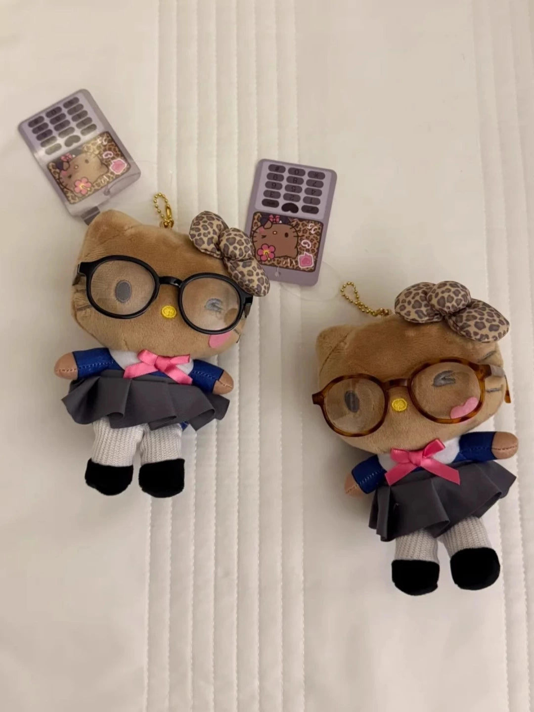 Hello Kitty JK Uniform Y2K Plush Mascot Keychain