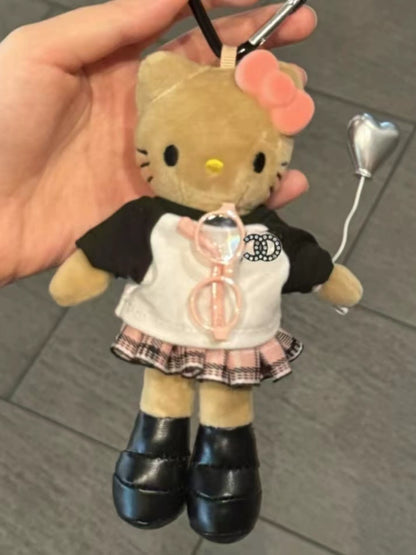 Hello Kitty Dress Up Long Legs Plush Mascot Keychain