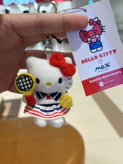 Hello Kitty Basball Sports Plush Mascot Keychain