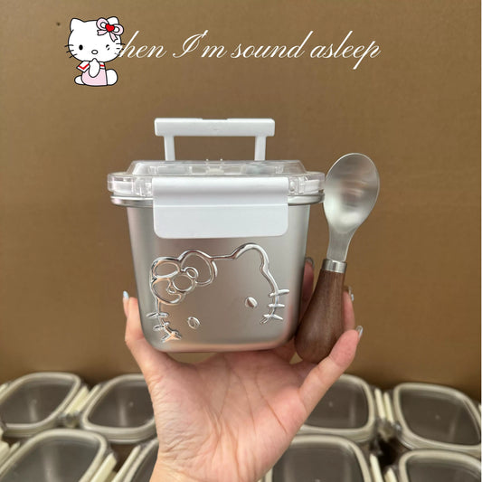 Hello Kitty Lunch Box 304 Stainless Steel with Handle