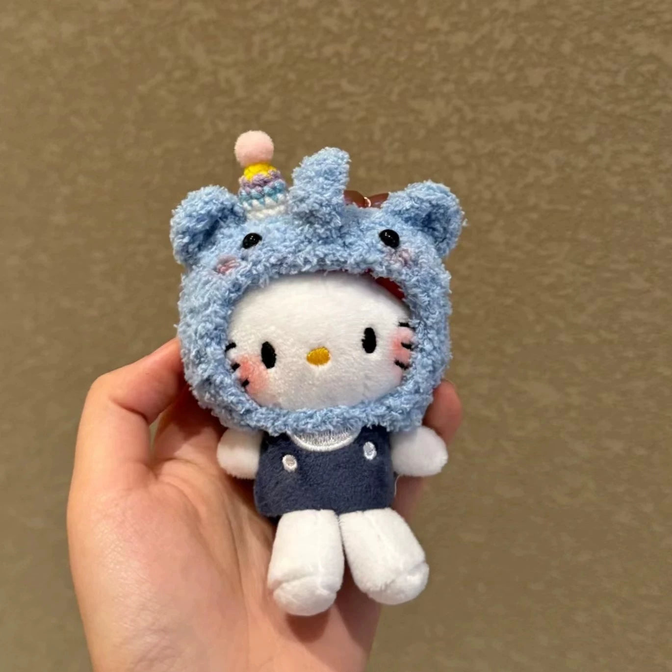 Hello Kitty Cap Accessories Series Plush Mascot Keychain