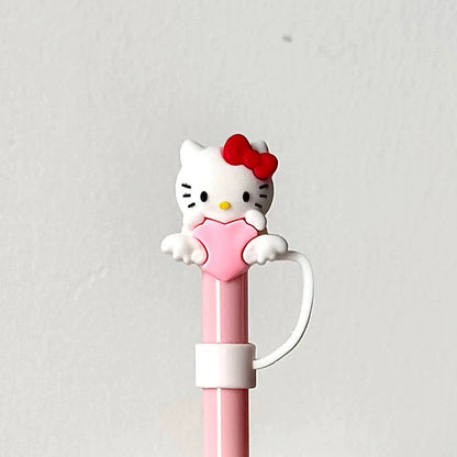 Hello Kitty Summer Plastic Cold Cup With Lid And 2 Straws On The Go Or At Home