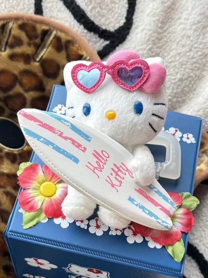 Hello Kitty Surfboard Plush Mascot Keychain
