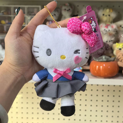 Hello Kitty JK Uniform Y2K Plush Mascot Keychain