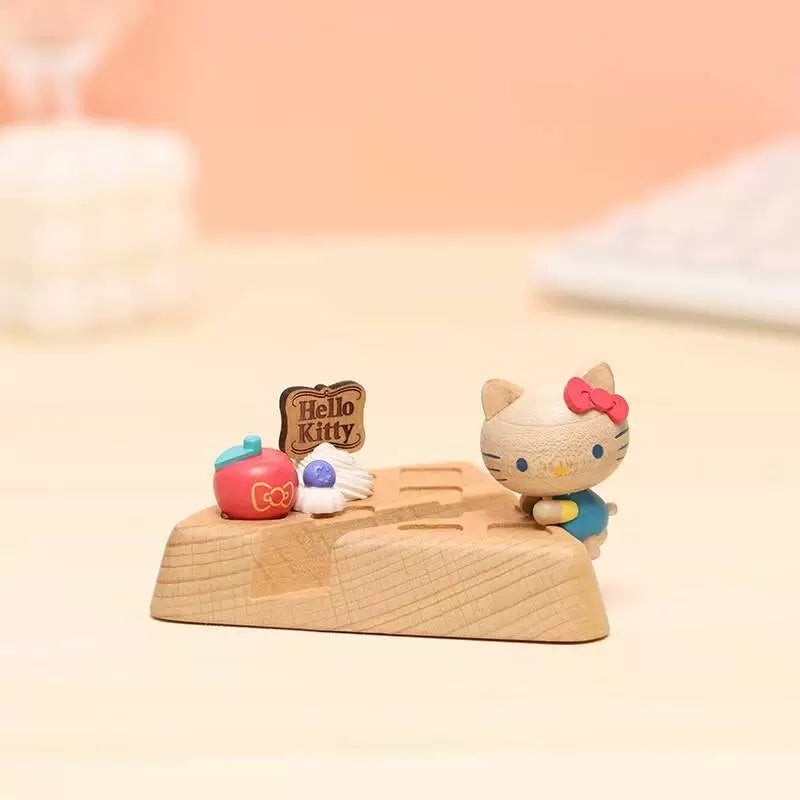 Jeancard Hello Kitty Solid Wood CellPhone Stand Holder Desktop Ornament
