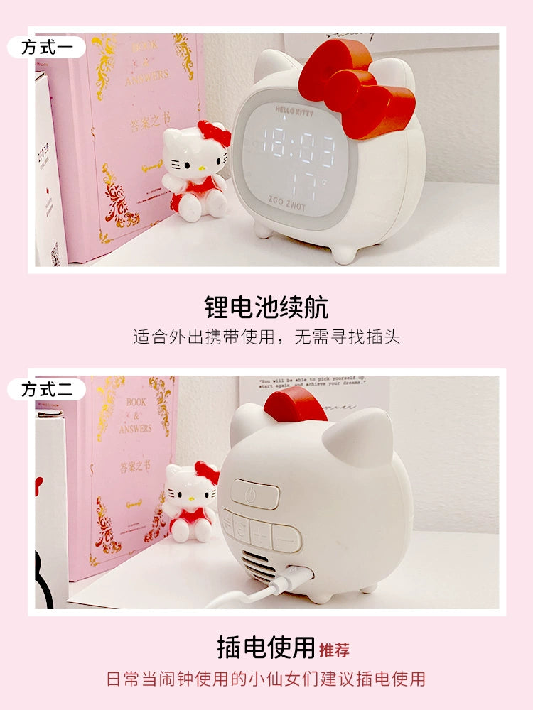 Hello Kitty Smart Alarm Clock Bluetooth Speaker Night Light