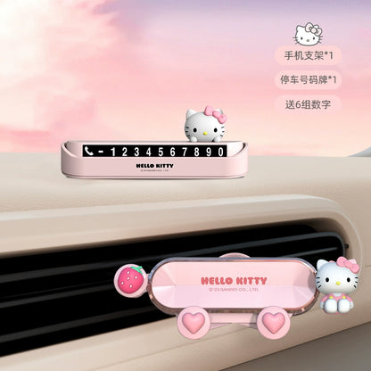 Hello Kitty Temporary Parking Phone Number Plate