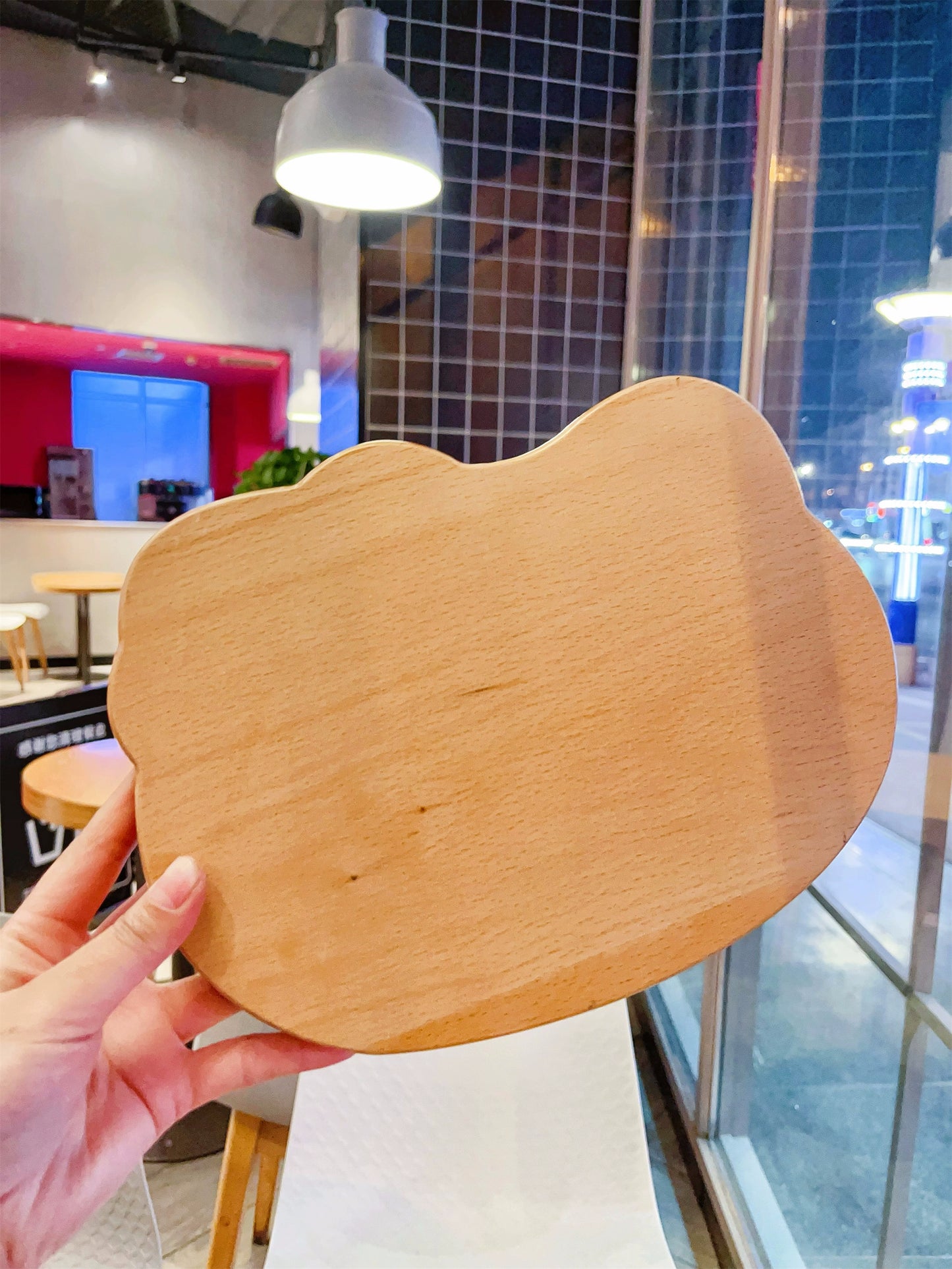 Hello Kitty Solid Wood Cute Serving Tray