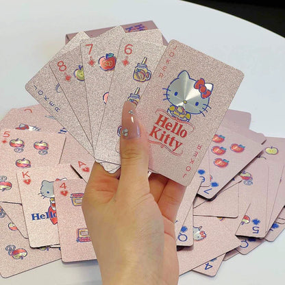 Hello Kitty Rose Gold PVC Waterproof Playing Card