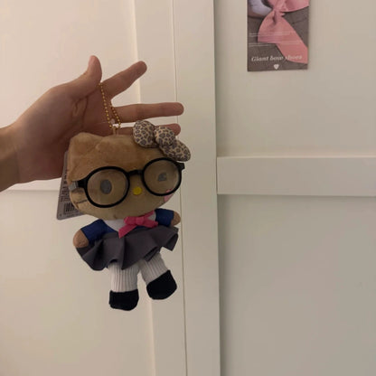 Hello Kitty JK Uniform Y2K Plush Mascot Keychain
