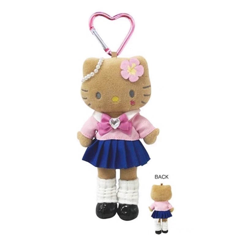 Hello Kitty Long Legs Uniform Dresses Plush Mascot Keychain