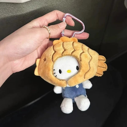 Hello Kitty Cap Accessories Series Plush Mascot Keychain