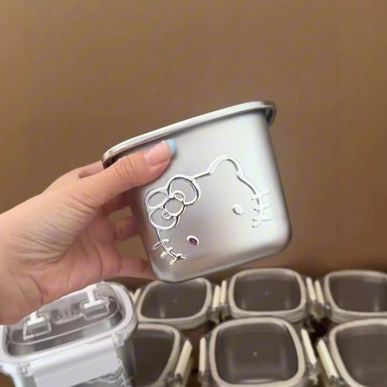 Hello Kitty Lunch Box 304 Stainless Steel with Handle