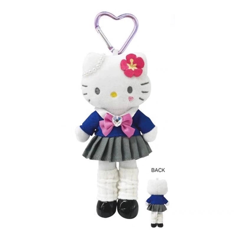Hello Kitty Long Legs Uniform Dresses Plush Mascot Keychain