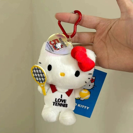 Hello Kitty Basball Sports Plush Mascot Keychain