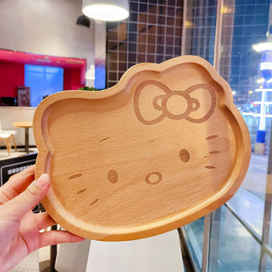 Hello Kitty Solid Wood Cute Serving Tray