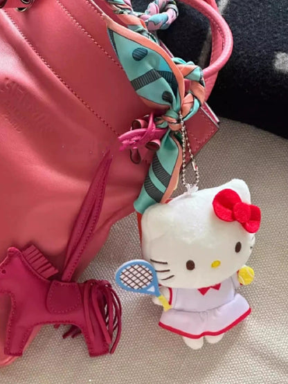 Hello Kitty Basball Sports Plush Mascot Keychain